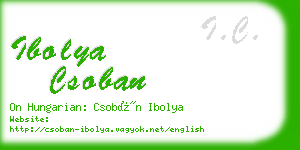 ibolya csoban business card